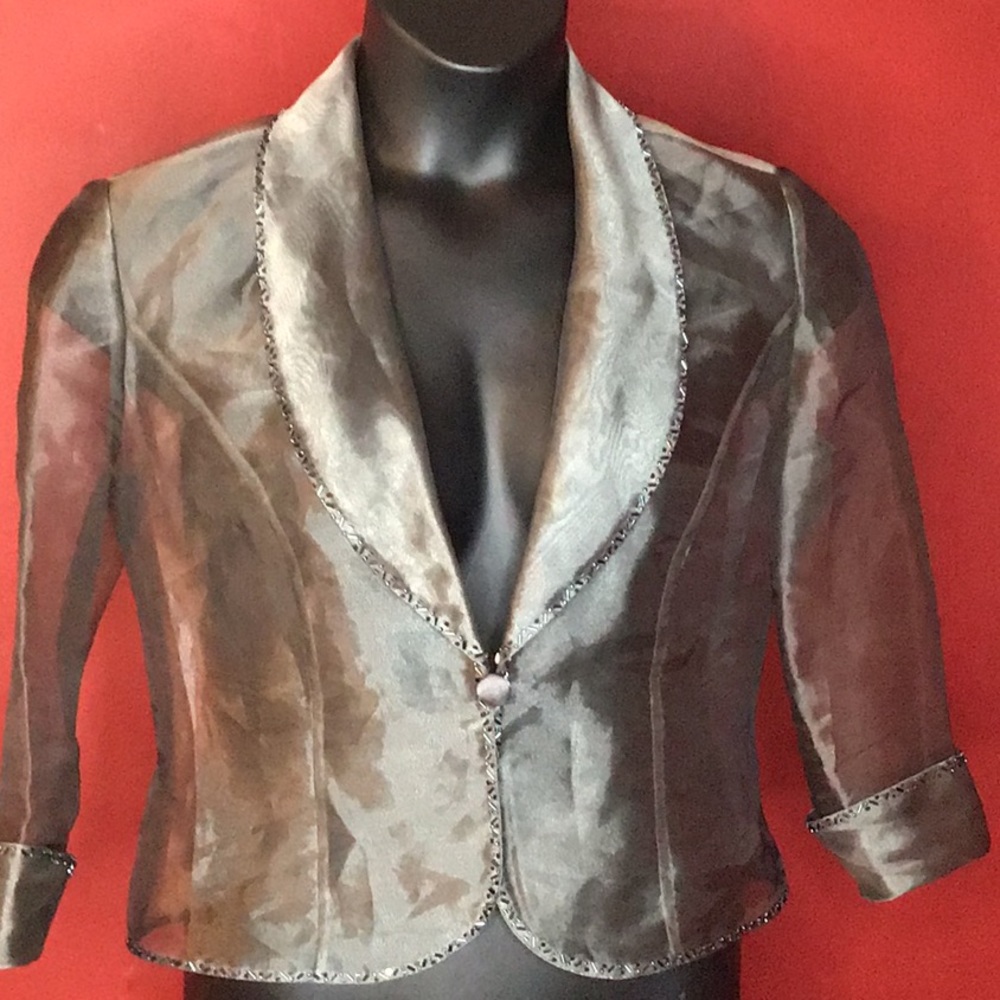 ALEX EVENINGS SHEER JACKET